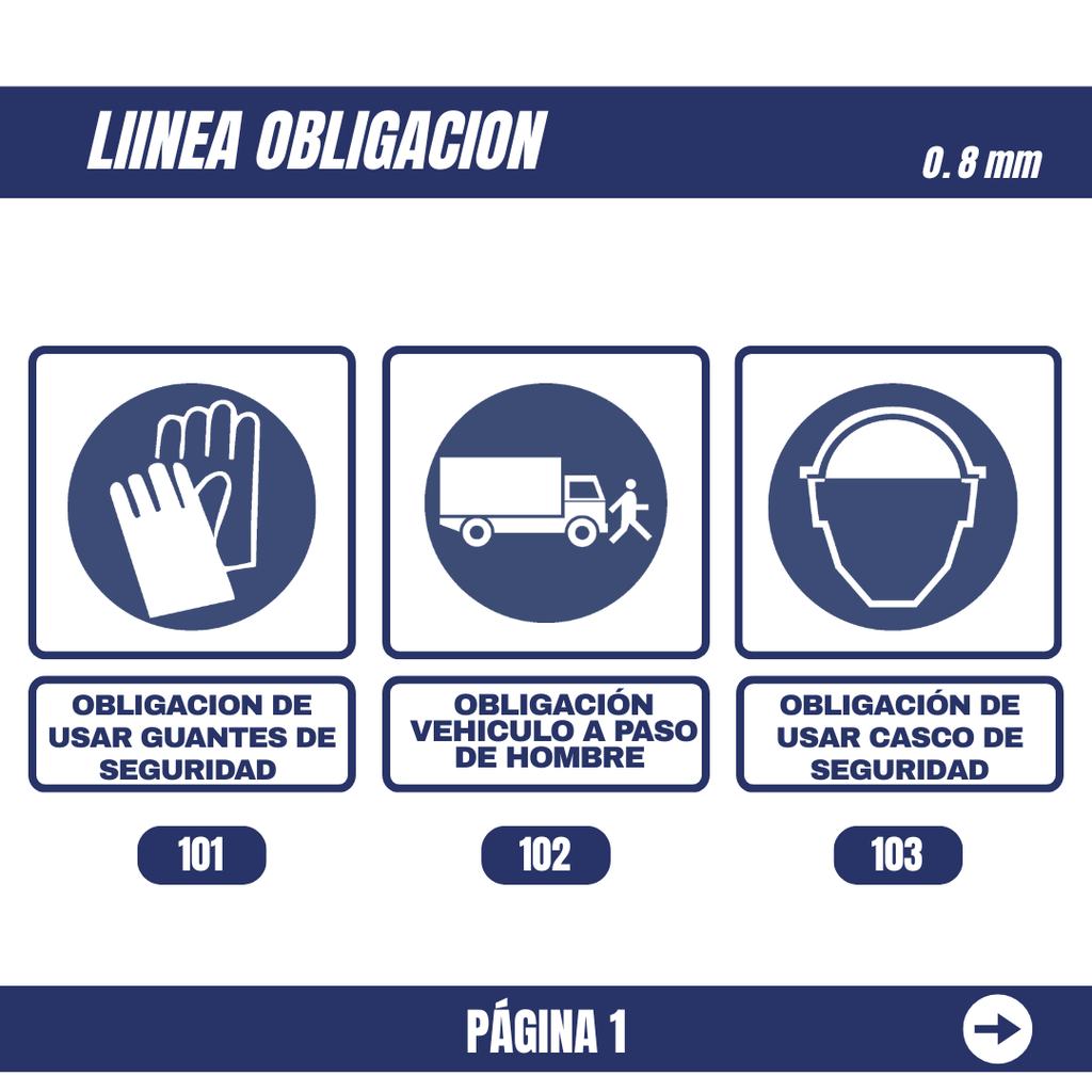 Señalización Linea Obligación