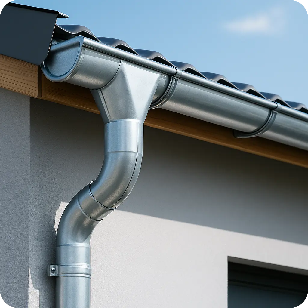 Zinguería Babetas, Canaletas, Cumbres, Caños redondos, Campanas