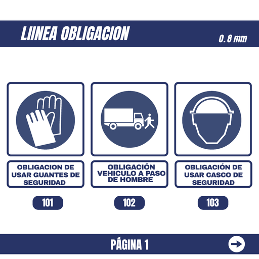 Señalización Linea Obligación